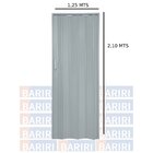 Porta Sanfonada De Pvc 210x125cm Bariri Cinza Granizo