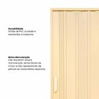 Porta Sanfonada De Pvc 210x72cm Bariri Amarelo