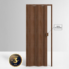 Porta Sanfonada Lisa de Plástico PVC Imbuia com fechadura 2,10x0,97m Permatti