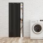 Porta Sanfonada Lisa de Plástico PVC Preta com fechadura 2,10x0,97m Permatti