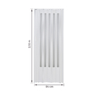 Porta Sanfonada Decorada Plástico PVC Branco 2,10x0,84m BCF