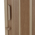 Porta Sanfonada Lisa de PVC Castanho com Trinco 2,10x0,84m BCF