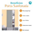 Porta Sanfonada Pvc 0,60x2,10 Multilit Cinza