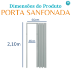 Porta Sanfonada Pvc 0,60x2,10 Multilit Cinza