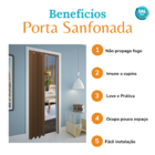 Porta Sanfonada Pvc 0,72x2,10 Multilit Mogno