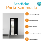 Porta Sanfonada Pvc 0,72x2,10m Multilit  Preta