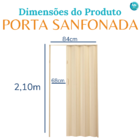 Porta Sanfonada Pvc 0,84x2,10  Multilit Bege