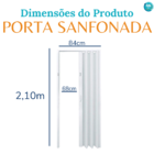 Porta Sanfonada Pvc 0,84x2,10  Multilit Branco