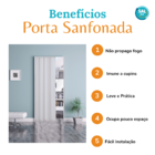 Porta Sanfonada Pvc 0,84x2,10  Multilit Branco