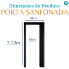 Porta Sanfonada Pvc 0,84x2,10m Multilit  Preta