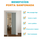 Porta Sanfonada Pvc 0,96x2,10 Multilit Cinza