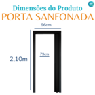 Porta Sanfonada Pvc 0,96x2,10m Multilit  Preta