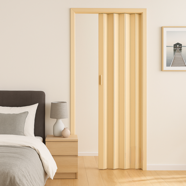 Porta Sanfonada Pvc 1,21m Bege