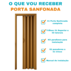 Porta Sanfonada Pvc 1,21m Cerejeira