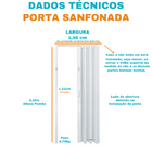 Porta Sanfonada Pvc 1,46m Branco Neve
