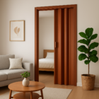 Porta Sanfonada Pvc 1,46m Mogno