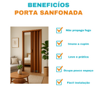 Porta Sanfonada Pvc 1,46m Mogno