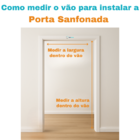 Porta Sanfonada Pvc 1,46m Preta