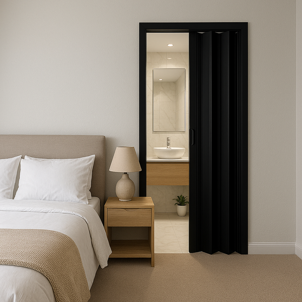 Porta Sanfonada Pvc 1,46m Preta