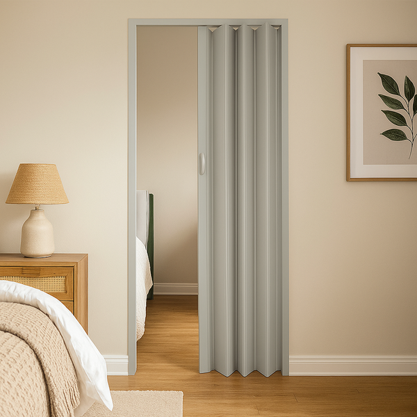 Porta Sanfonada Pvc 1,46m x 2,10m Cinza