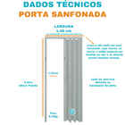 Porta Sanfonada Pvc 1,46m x 2,10m Cinza