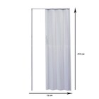Porta Sanfonada Pvc 210 X 72 Cm - Plasflex - Cinza Claro