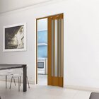 Porta Sanfonada Translucida Com Trinco Cerejeira 096x210