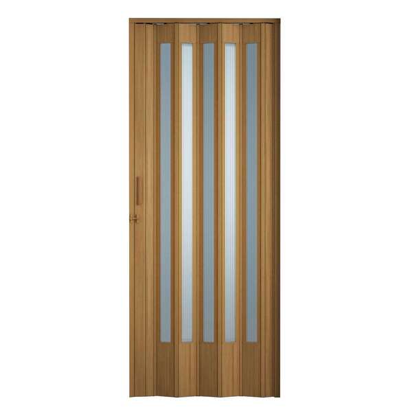 Porta Sanfonada Translucida Com Trinco Cerejeira 096x210