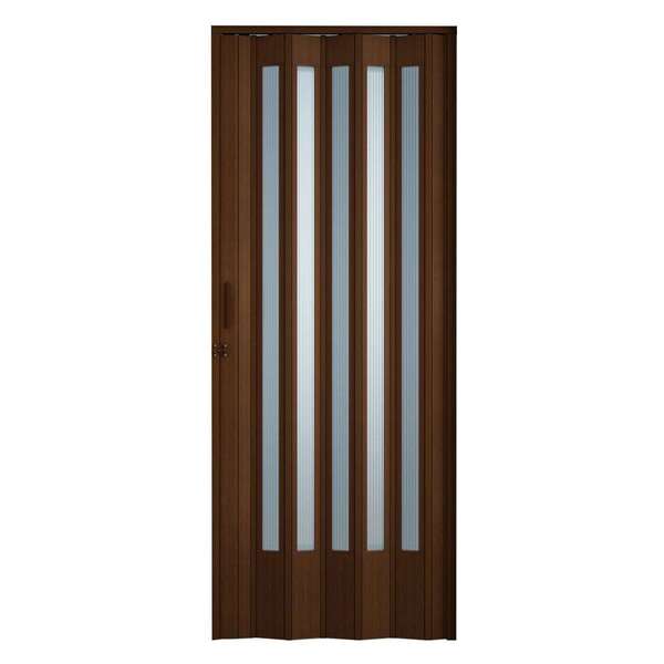 Porta Sanfonada Translucida Com Trinco Imbuia 72x210