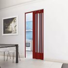 Porta Sanfonada Translucida Com Trinco Mogno 060x210