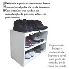 Porta Sapatos Organizador Para Quarto Closet Branco 60x30 - B