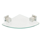 Porta Shampoo de Canto Simples Parafuso Metal e Vidro Prata 6x19,5x27cm Ducon Metais