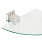 Porta Shampoo de Canto Simples Parafuso Metal e Vidro Prata 6x19,5x27cm Ducon Metais