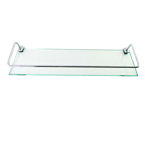 Porta Shampo Vidro Incolor 40X10cm CR HAB