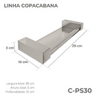 Porta Shampoo [30cm] Aço Inox 304 [c-ps30]