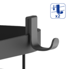 Porta Shampoo Aço 10,3x21,5x21,5cm Remix Preto Sensea