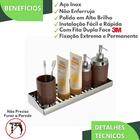 Porta Shampoo Adesivo Sem Furar Parede Inox Df