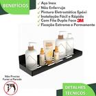 Porta Shampoo Adesivo Sem Furar Parede Preto Elg