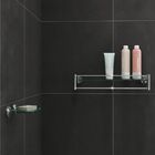 Porta Shampoo Athenas Triplo Inox e Metal Prata Alto Brilho G