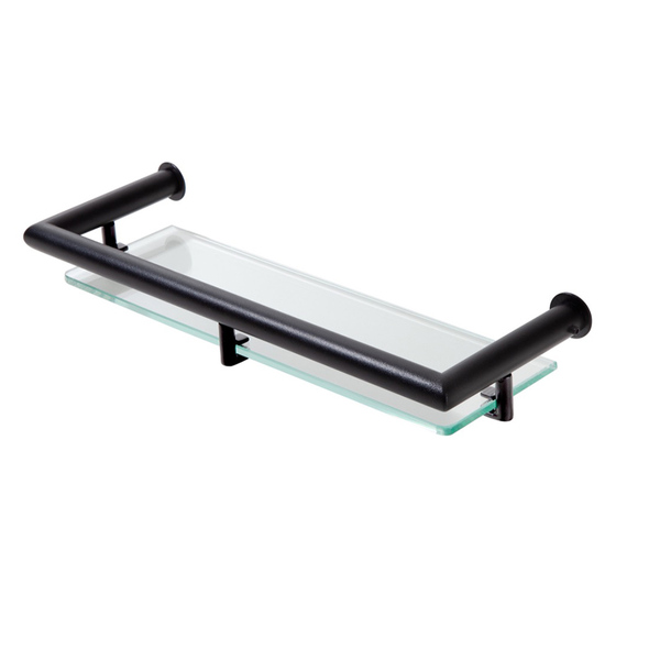 Porta Shampoo Banheiro Em Aço Inox Black Matte Preto Fosco  S