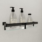 Porta Shampoo Banheiro Em Aço Inox Black Matte Preto Fosco  S