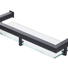 Porta Shampoo Banheiro Em Aço Inox Black Matte Preto Fosco  S