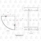 Porta Shampoo Banheiro Vidro Duplo Inox Canto Pingoo.casa