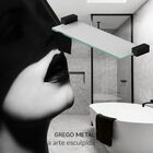 Porta Shampoo Base Troia Plus Acessório Quadrado Preto Acetin