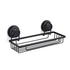 Porta Shampoo Retangular Black Aço e Plástico Arthi