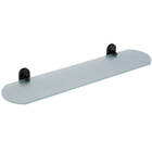 Porta Shampoo Box Suporte De Vidro Para Banheiro 50cm Oval Pr