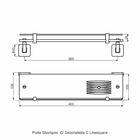 Porta Shampoo C/ Saboneteira - Like Square