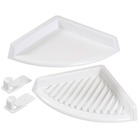 Porta Shampoo Canto Duplo 3x25x19cm Branco