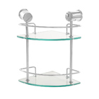 Porta Shampoo Canto Duplo Luxo Vidro 8 Mm