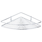 Porta Shampoo Canto Simples 5x24x24cm Prata